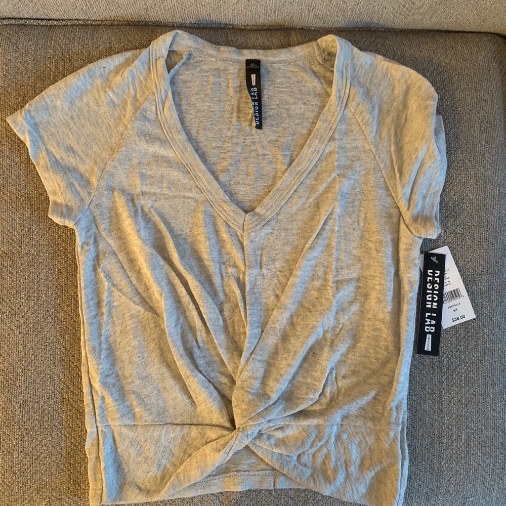 Gray crop top